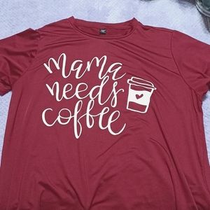 Shein Curve "Mama Needs Coffee" Tee
